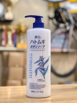 Sữa Tắm Dưỡng Ẩm Trắng Da Hạt Ý Dĩ Hatomugi The Body Soap