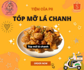 tóp mỡ lá chanh giòn rụm- không đường- mỡ sạch-0,5kg