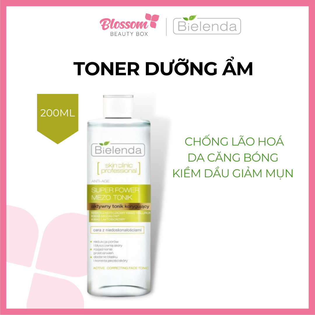 Toner chống lão hoá bielenda super power mezo toner