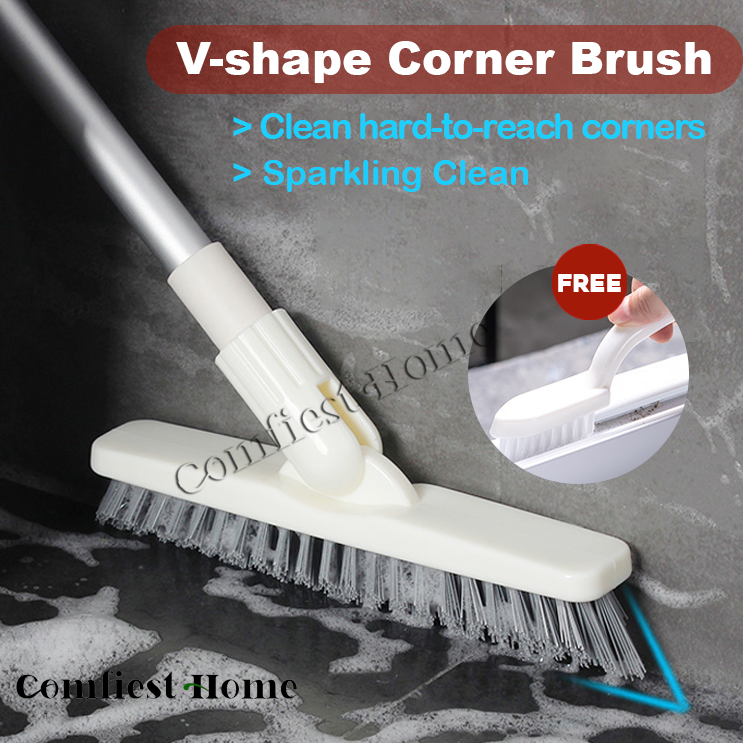 Bathroom Cleaning Brush Long Handle Floor Brush To Tile Hard Home