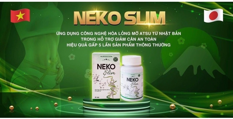 Viên Uống Giảm Cân NEKO SLIM chính hãng hộp 60v Giảm cân nhanh cấp tốc an toàn hiệu quả