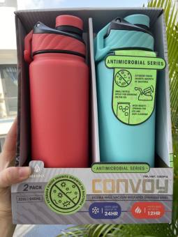 Bình Giữ Nhiệt 1 Lít - Manna Stainless Steel 32oz Convoy Bottle 946ml Bình Dã Ngoại Chất Liệu Thép Không Gỉ Giữ Nóng Được 12h Giữ Lạnh Được 24h Manna Stainless Steel Convoy 32oz Water Bottle