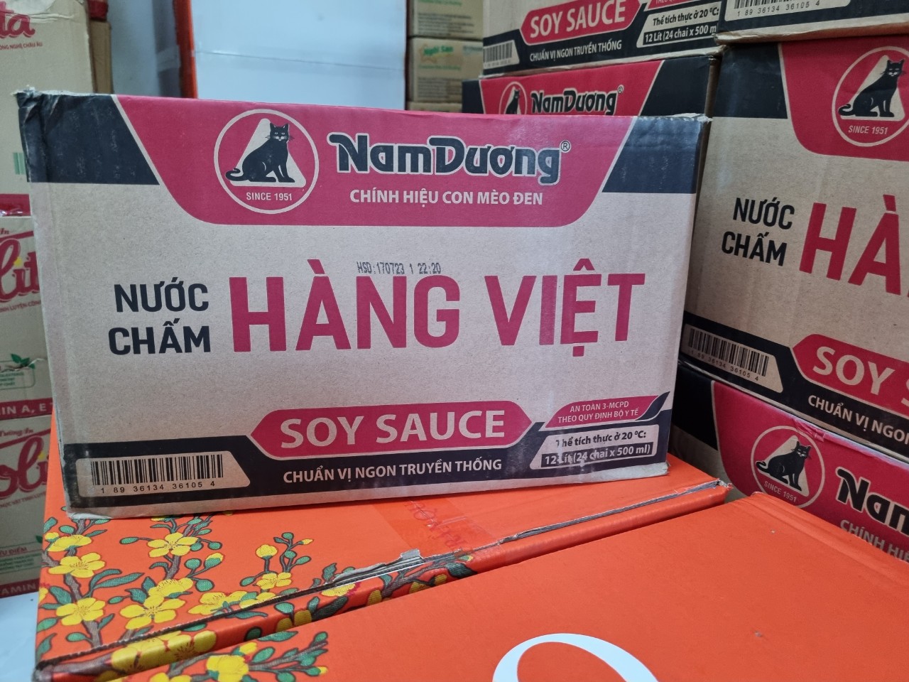 Thùng 24 chai nước tương nam dương hàng việt chai 500ml