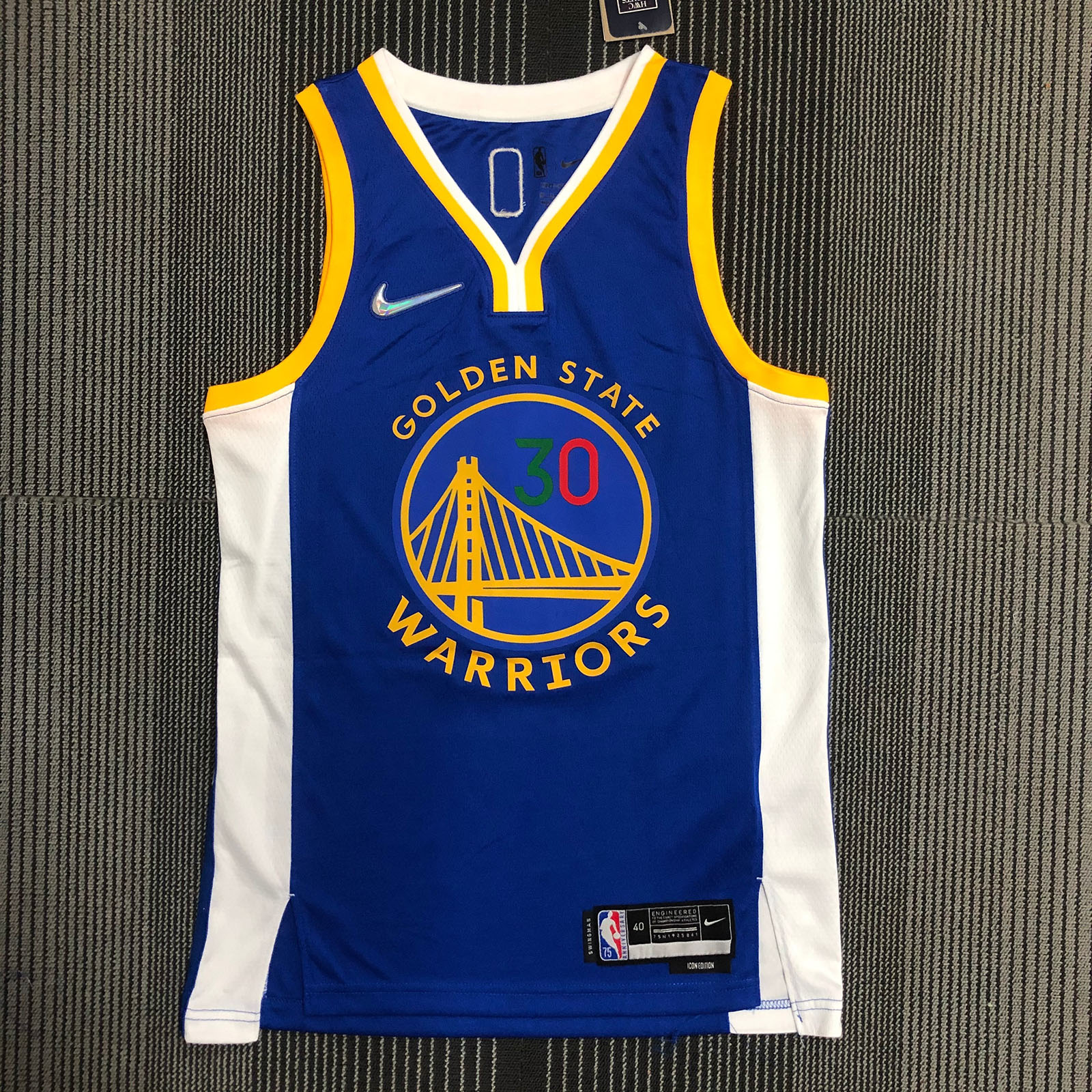 Basketball Golden State Warriors Blue Jersey Customized Number Kit –  Customize Sports