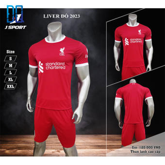 Quần Áo Bóng Đá Liverpool đỏ thun lạnh mẫu mới 2023 - 2024 quần áo đá banh có in tên số