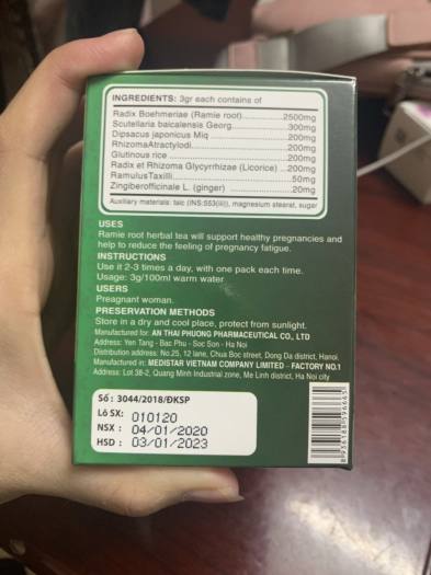 TRÀ THẢO DƯỢC CỦ GAI AN THÁI PHƯƠNG - CON KHỎE MẸ VUI