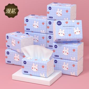 Thùng 40 Gói Giấy Ăn Thỏ Xanh Cao Cấp Khăn Giấy Rút 4 Lớp