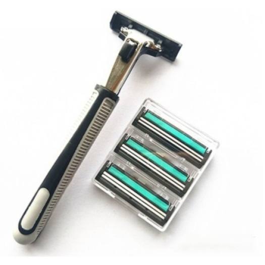 Bộ cạo râu 38 món (1 dao cạo + 36 lưỡi + 1 tuýp kem cạo) - bộ kit cạo râu loại tốt