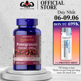 Viên Uống Chống Nắng, Mờ Nám, Đẹp Da Hạt Lựu Pomegranate Extract 250mg Puritan's Pride