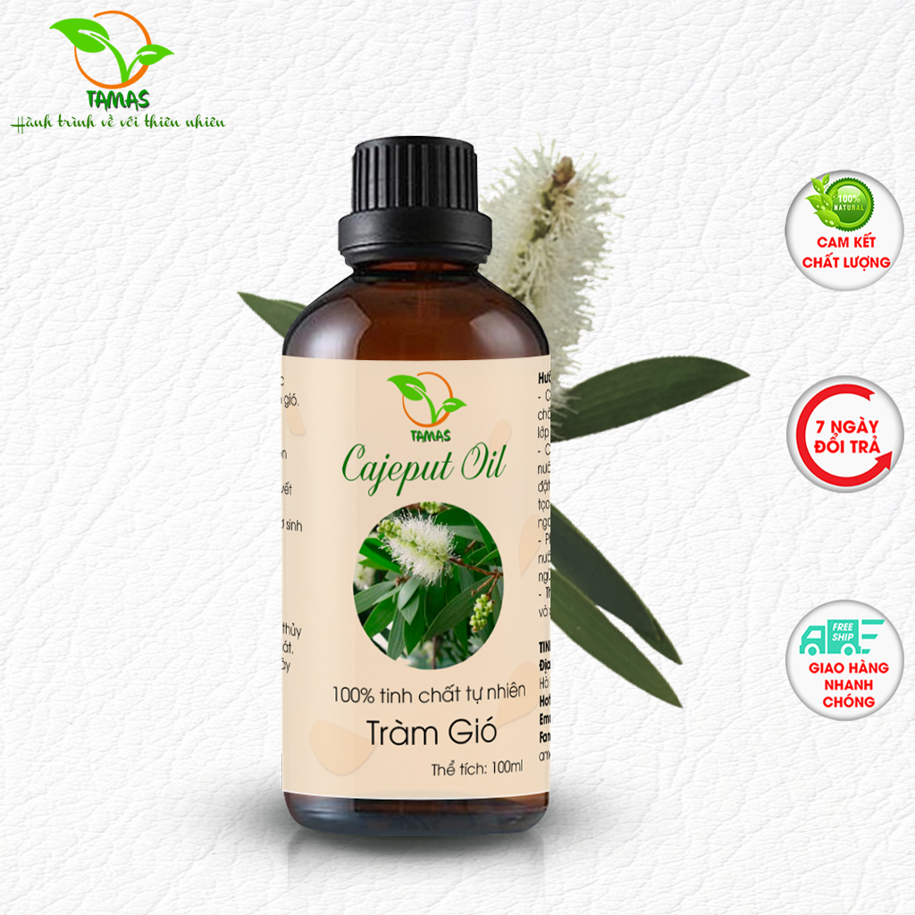 Tinh dầu tràm gió nguyên chất cho bé chai 100ml, dầu tràm đuổi muỗi, khử khuẩn, giữ ấm cơ thể bé