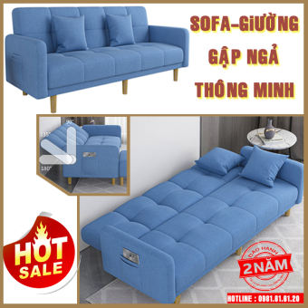 Ghế Sofa Giường Vải Thông Minh, Sofa Gập Ngả Đa Năng chất lượng cao, KT 180x100cm