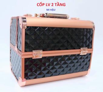 Cốp Nhôm 2 Tầng  Đựng Đồ Nail,Mi, Phun Xăm, Hộp Trang Điểm, Tủ Makeup Loại Lớn,Phụ Liệu Mi Hậu