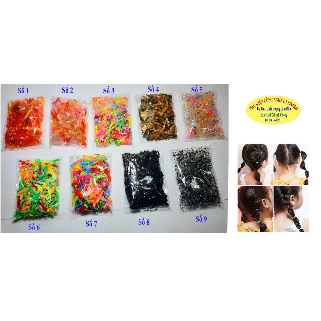 Dây thun cột tóc loại size to co giãn bịch 40g