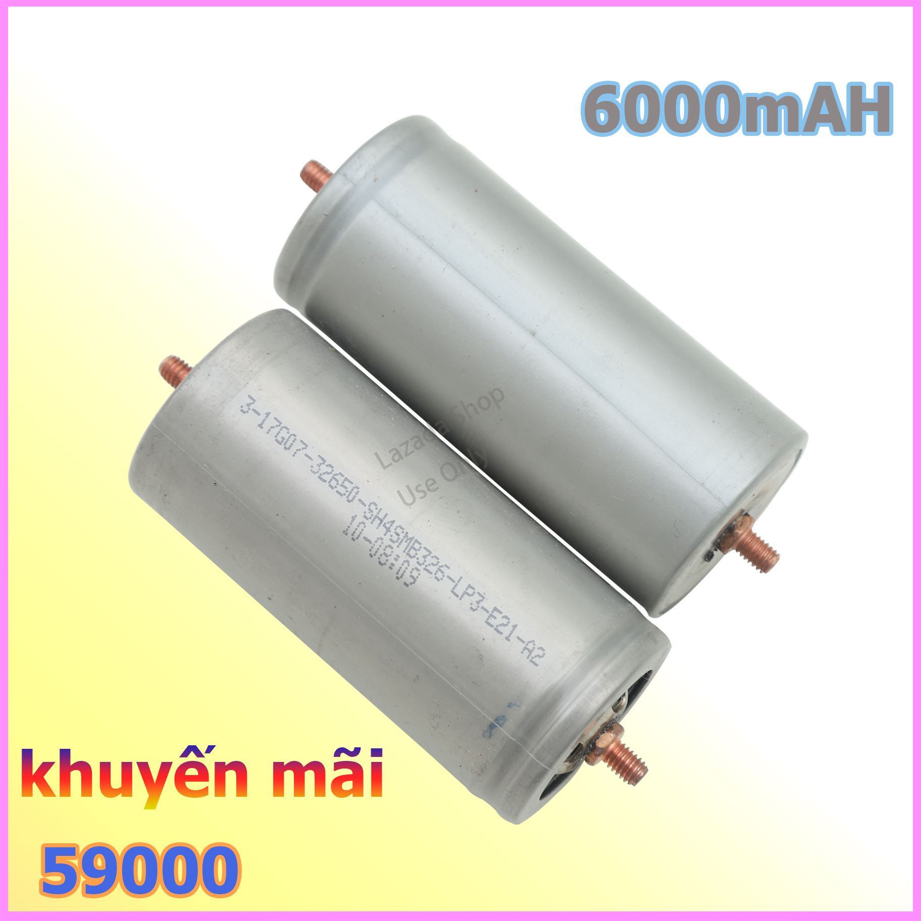 Pin lithium 32650 dung lượng 6000mAh kèm theo ốc vít