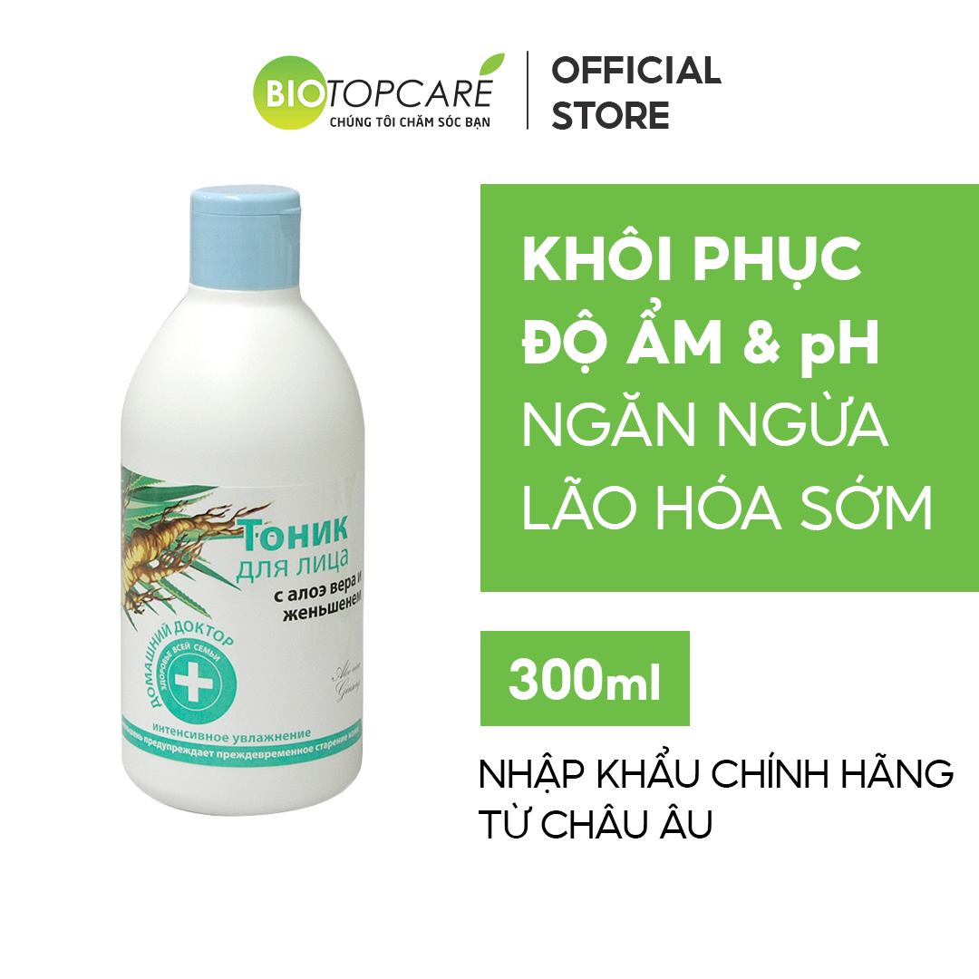 [HSD 2/2024] Nước cân bằng da Domashnij Doctor Lô hội và nhân sâm 300ml