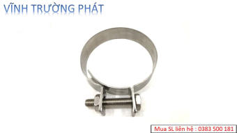Đai siết ống inox, cổ dê bu lông Inox 304 siết ống