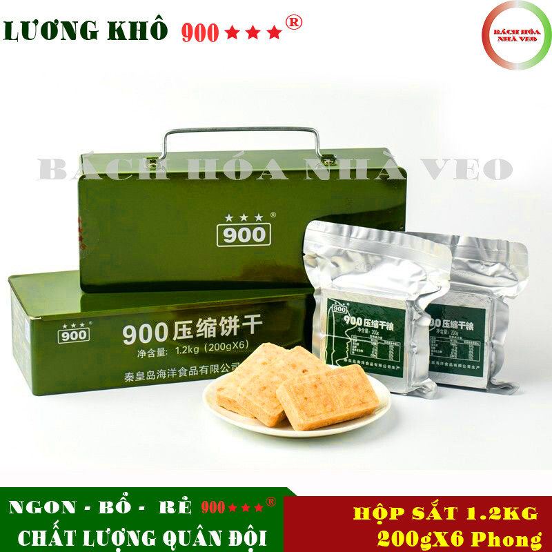 Thùng 1,2kg, lương khô quân đội trung quốc, lương khô 900 ba sao, nhập khẩu trung quốc
