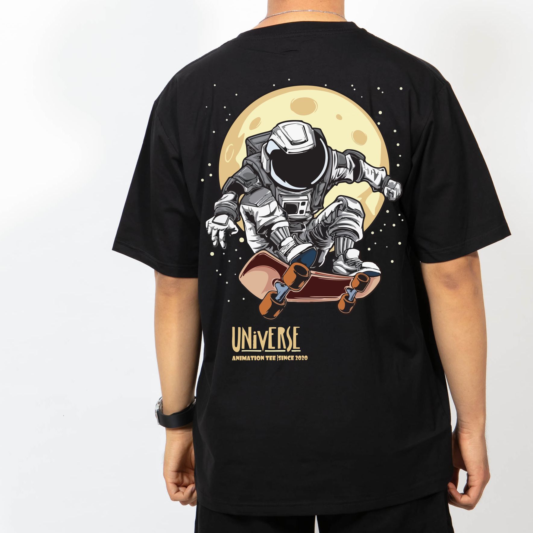 Áo thun cotton 100% cực chất phi hành gia lướt ván universe