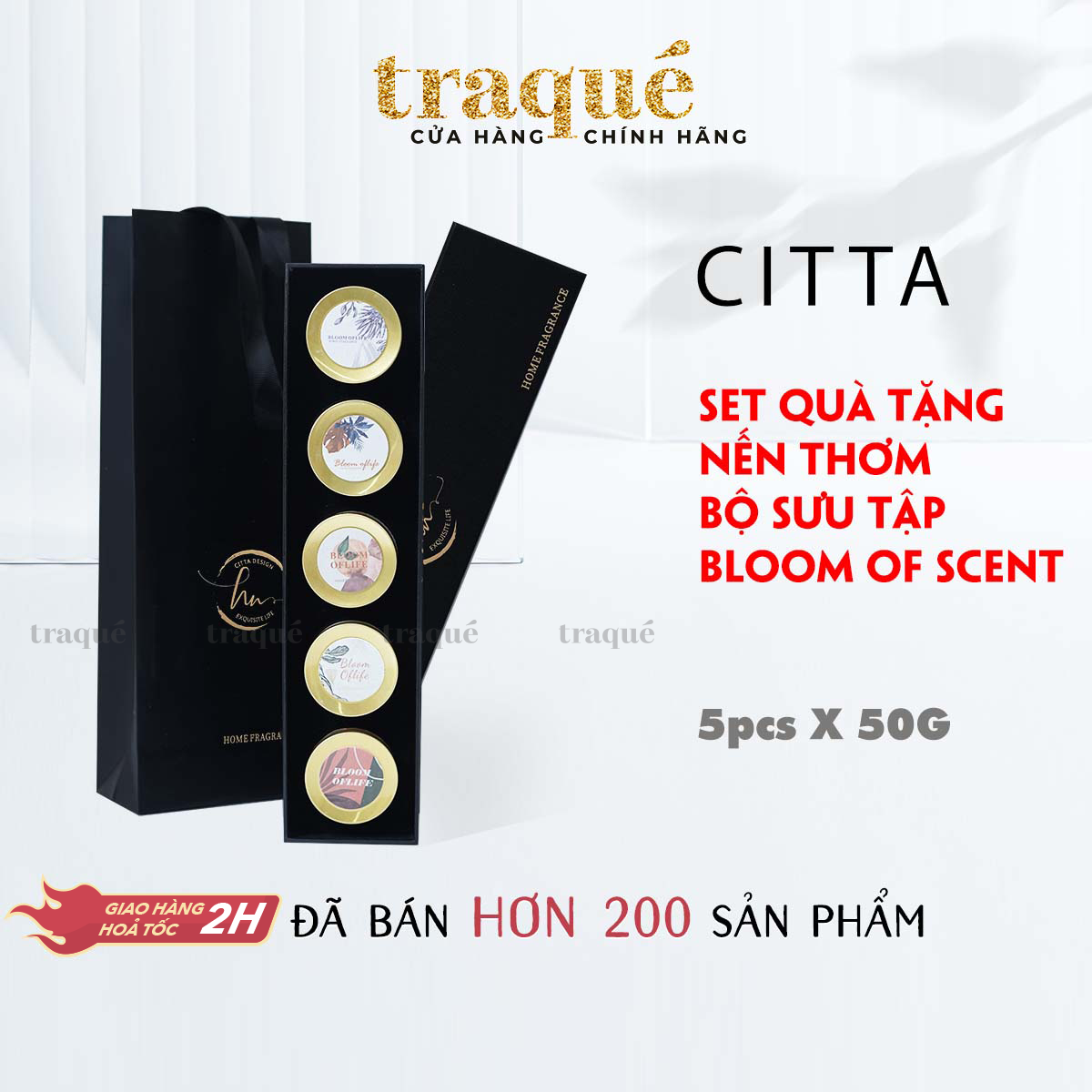 [Có sẵn - 5 mùi] Nến thơm tinh dầu thiên nhiên CITTA hũ thiếc mini Blomm Of Life - quà tặng và trang trí nhà cửa