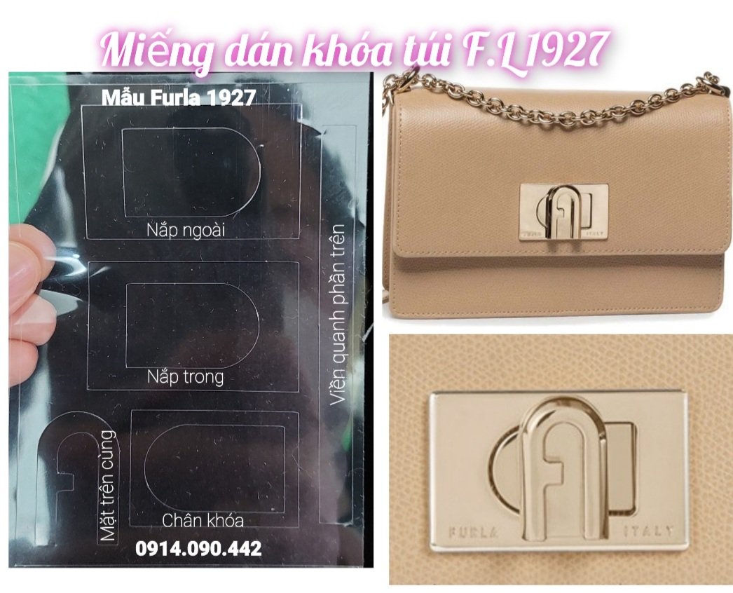 Miếng dán khóa túi Furla 1927