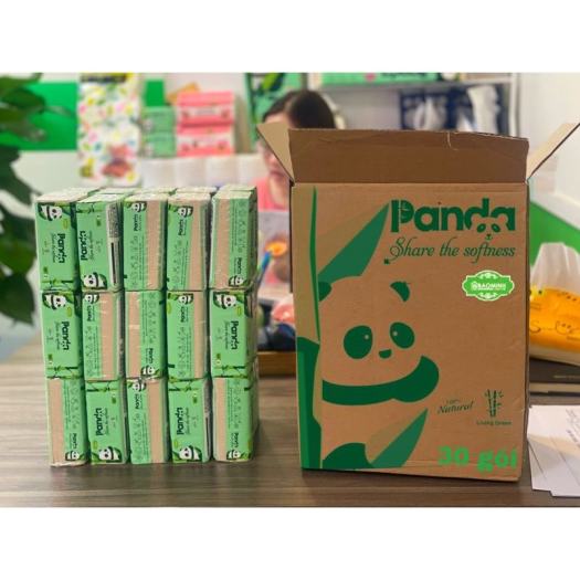 1 thùng giấy ăn gấu trúc( xanh) ( 1 thùng 30 gói)