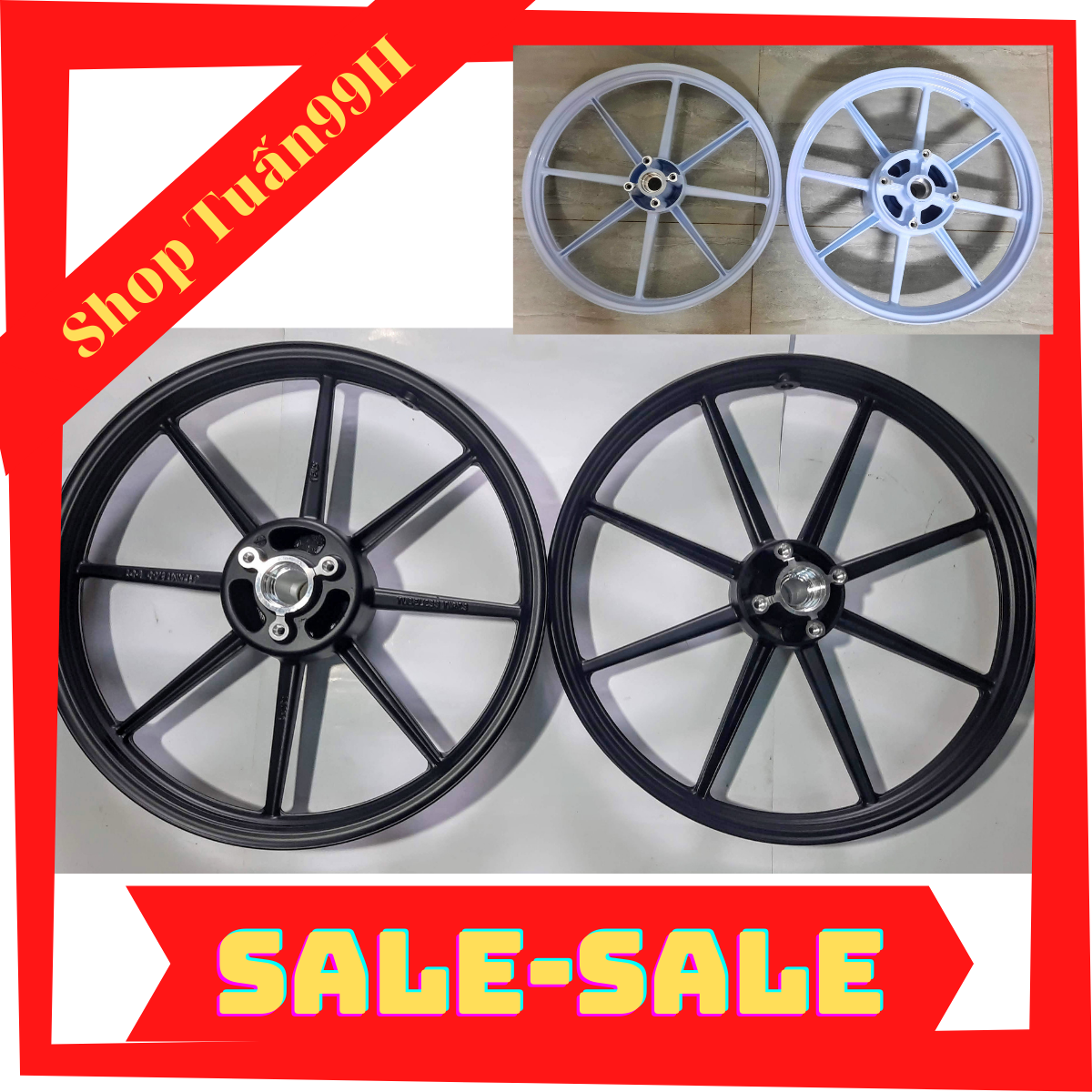 Mâm 8 cây kiểu như RCB dành cho Raider, Satria 150 bản 1.4 và 1.6