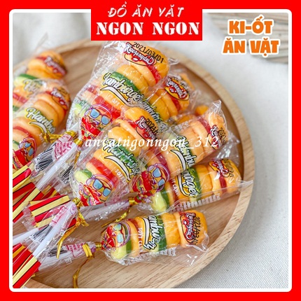 Kẹo dẻo burger💖freeship💖cây kẹo chip chip hình hamburger