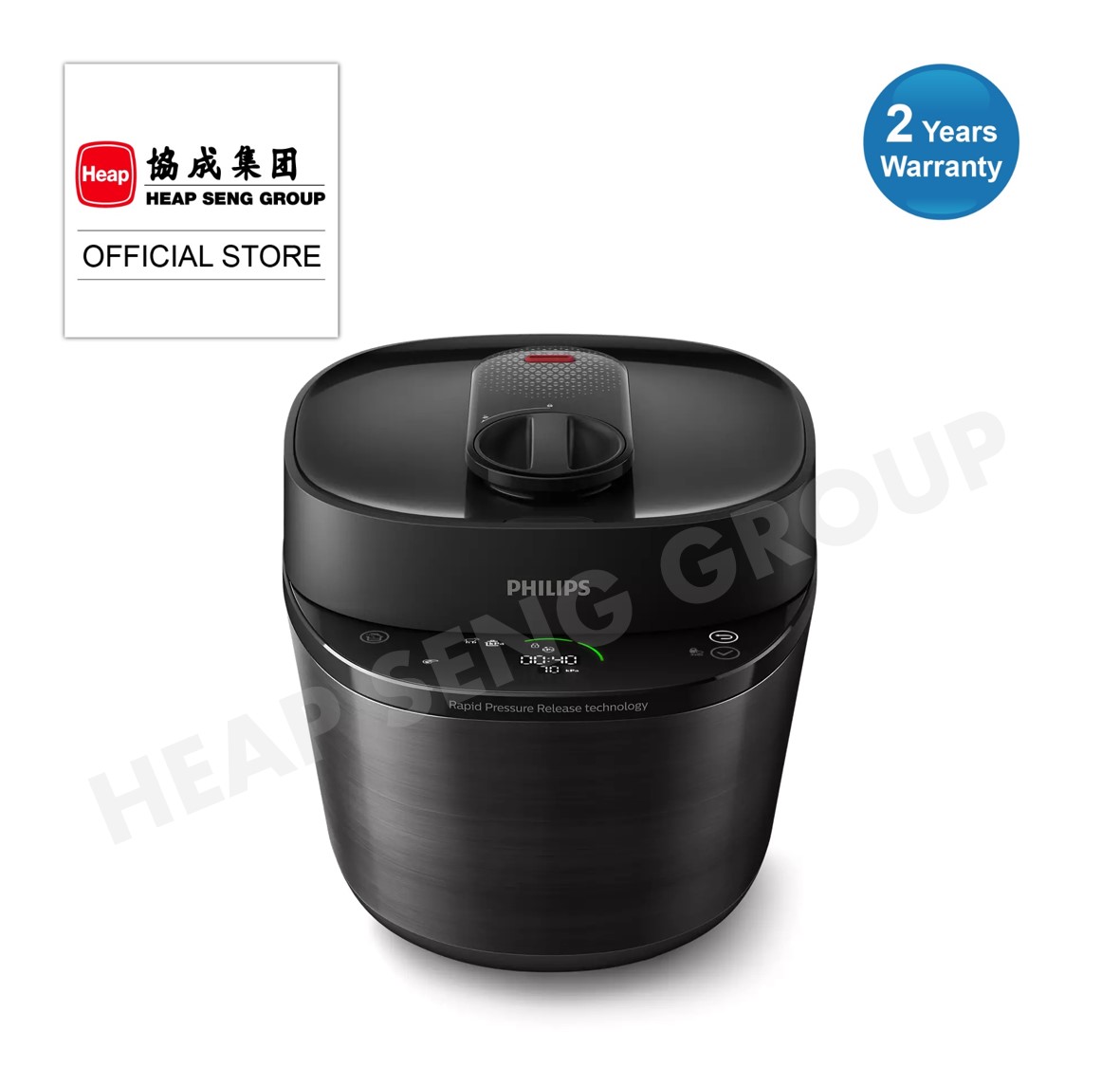 Philips Compact Slow Cooker 2L Ceramic Pot, Easy Clean, 18