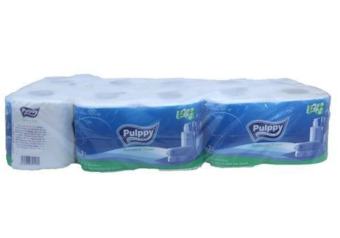 Giấy vệ sinh cuộn pupply xanh lốc 10 cuôn 2 lớp