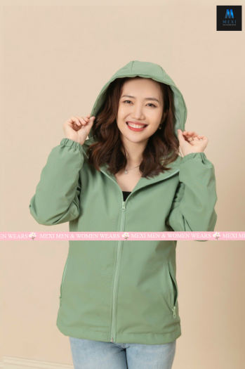 Áo khoác gió nữ 2 lớp cao cấp Hidoli, áo gió nữ 2 lớp chống nước