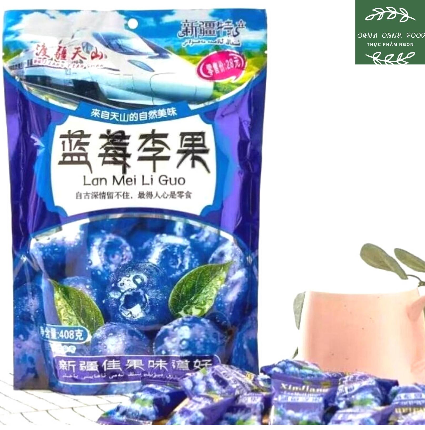 1 gói 408gr kẹo ô mai việt quất mận siêu ngon