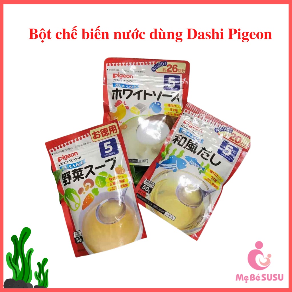 Bột chế biến nước dùng dashi pigeon nhật bản 50g cho bé 5m+
