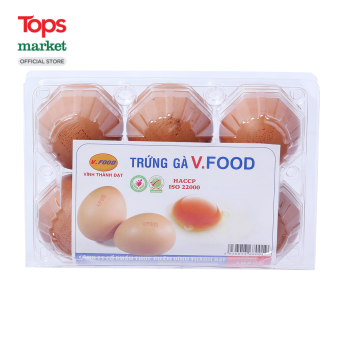 Vỉ 6 Trứng Gà V.Food - Siêu Thị Tops Market