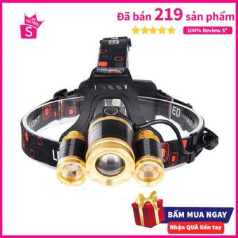 Đèn Pin Đội Đầu 3 Bóng Led - Đèn pin đội đầu siêu sáng -GD141