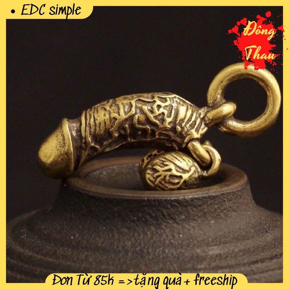 Móc khoá con ciu bằng đồng thau , móc khoá đồng độc lạ , móc khoá oto xe máy