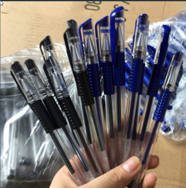 Bút bi nước 100c - đủ xanh, đỏ, đen, tím
