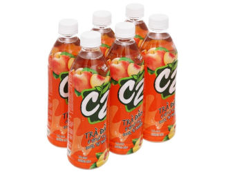 6 chai hồng trà đào C2 455ml