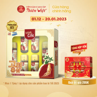 Nước Hồng Sâm Hàn Quốc VITAL GIN PLATINUM (6 chai x 75ml)