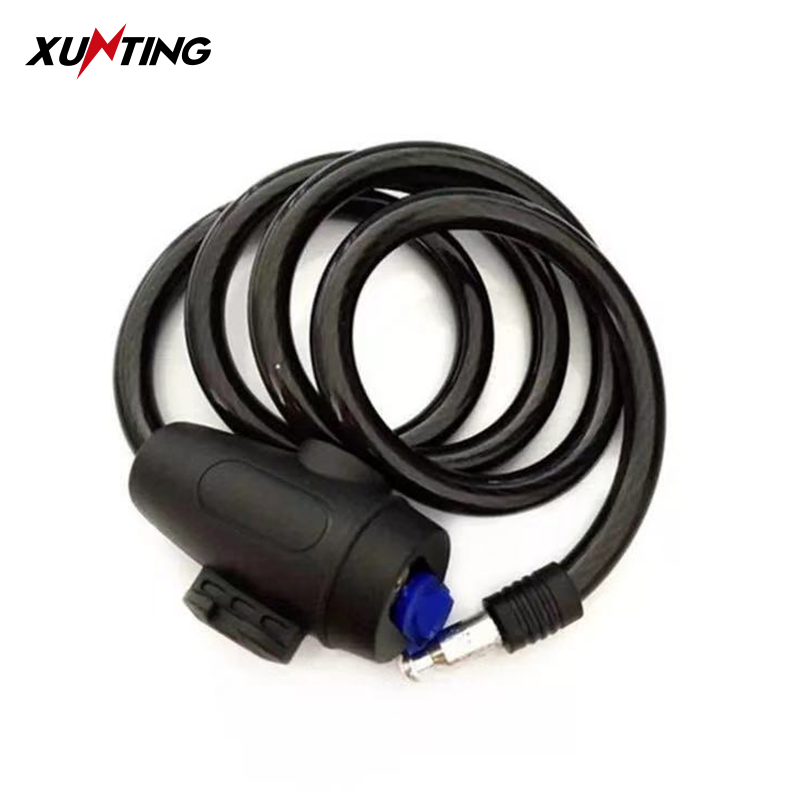 PVC And Alloy No Damage Motorbike Disc Lock Security Reminder Cable 3.5mm Lock Dual Loop Safety Cable 
