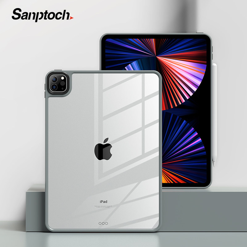Sanptoch Slim Case For iPad Pro 11 / 12.9 / 13 inch 2024 2022 2021 2020 3rd 2nd 1st Generation Shockproof Back Cover For iPad 10gen Air 5 4 10.9 10.2 Mini6 Air 13 11 Matte Clear Protective Casing