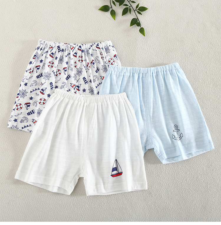 quần soóc thể thao cho trẻ em, quần ngắn in màu xanh dương, dành cho bé trai và bé gái 1