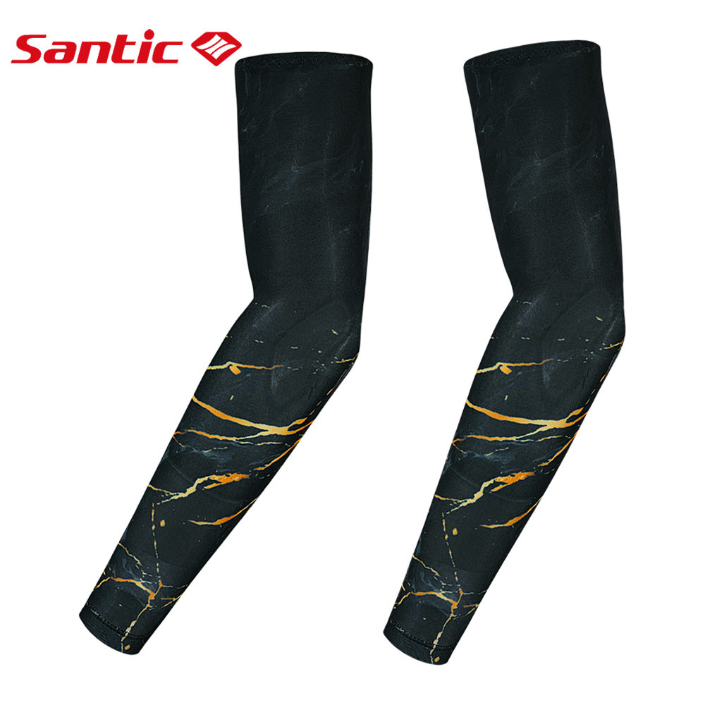 Santic Cycling Arm Sleeves Sport Arm Sleeves Breathable Running Bicycle Arm Protection Cuff Outdoor Sport Anti-Slip Arm Sleeves 1P098H ราคา 375 บาท*ส่งฟรี