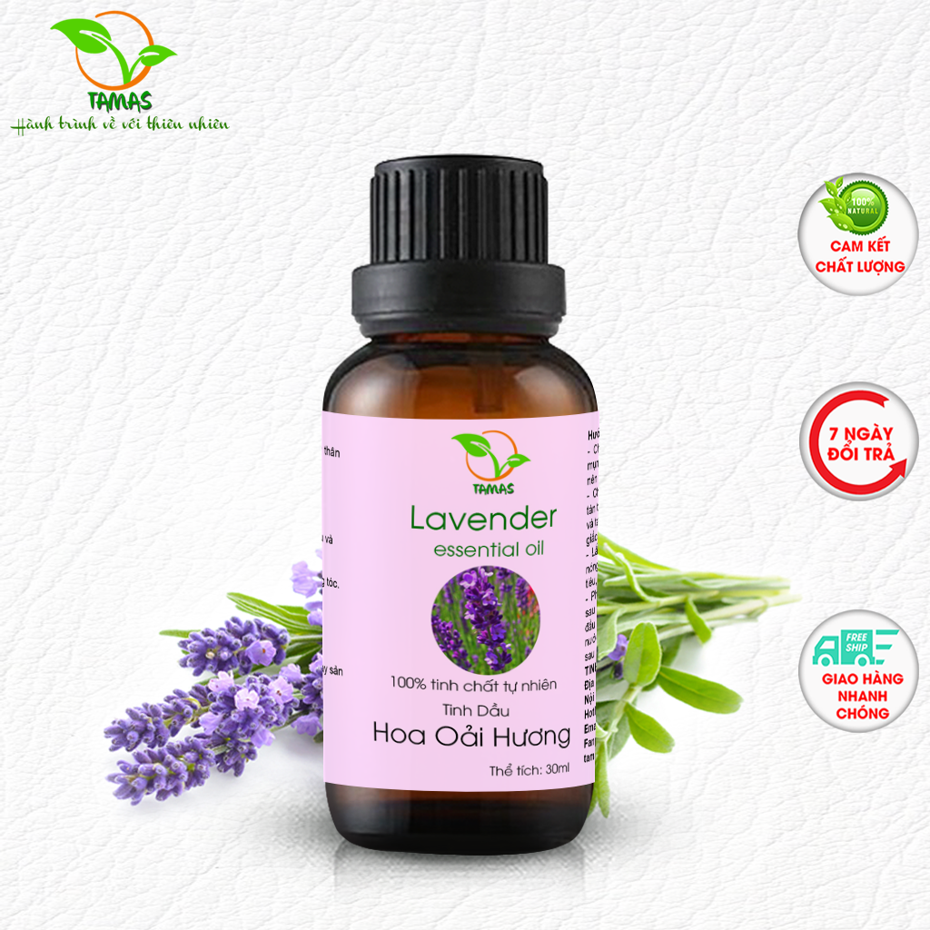 Tinh dầu oải hương (Lavender) nguyên chất, tinh dầu xông phòng, khử mùi, làm thơm phòng, giảm căng thẳng, tăng hiệu quả công việc