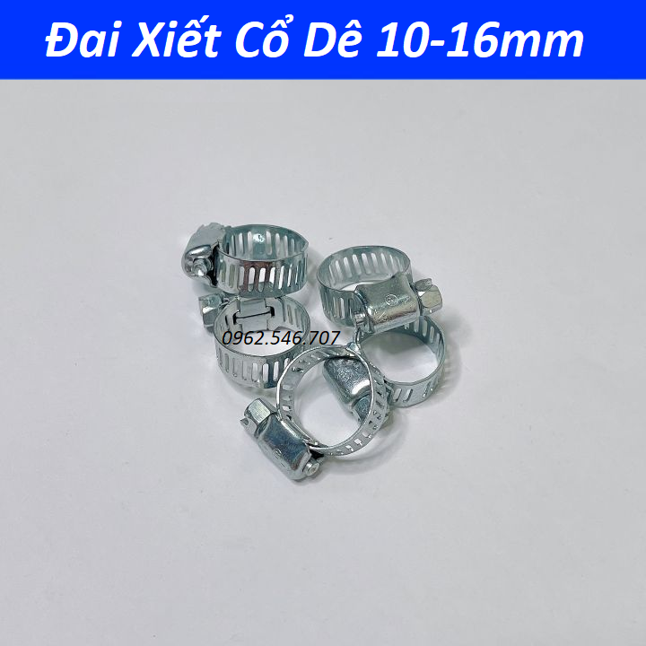 Đai siết quai nhê inox - đai xiết cổ dê inox độ xiết từ 10-16mm