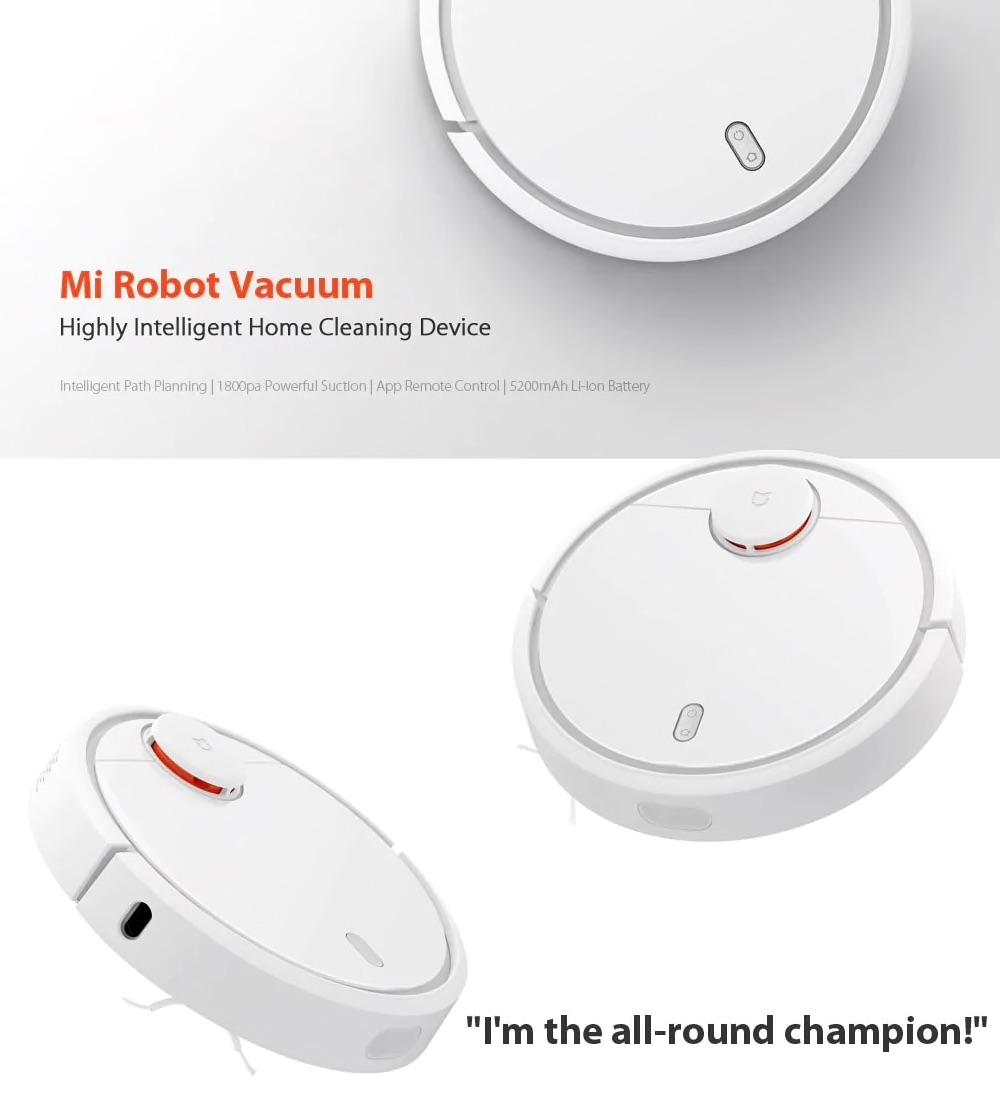 Product details of Xiaomi Mijia Mi Robot Smart Robot Vacuum Cleaner LSD and SLAM 1800Pa 5200mAH with APP Control
