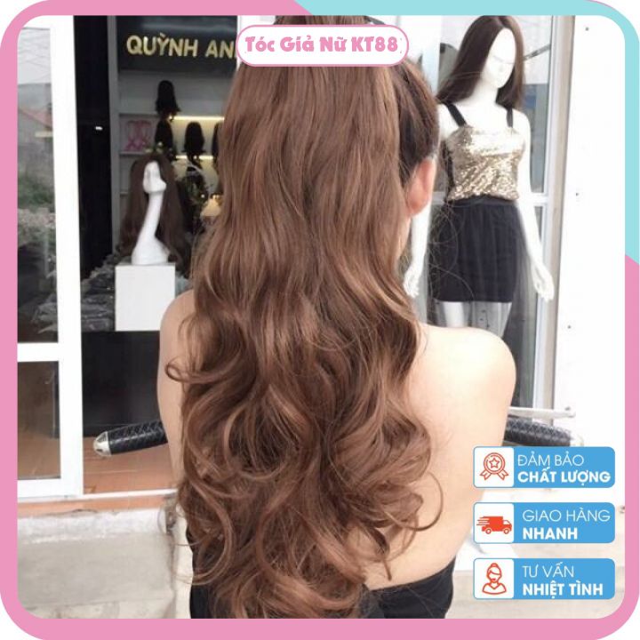 D19 tóc cột xoăn cao 45cm hàng đẹp - tóc giả