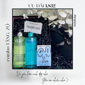 COMBO “TẶNG ZỢ” NGÀY 20/10 (Nước Tẩy Trang và Rửa Mặt StandHome  Gel Rửa Mặt SVR  Dưỡng ẩm & Mặt nạ ngủ Zelove)