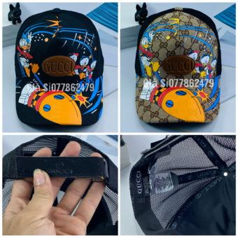 Mũ lưỡi trai - nón kết (G) in mạc da tròn guxxxì thời trang