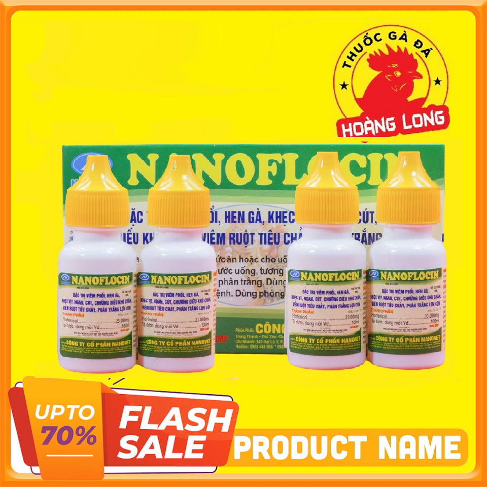 Combo 4 lọ nanoflocin cho gà đá