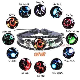 Mẫu 05-Vòng Sao đeo tay 12 cung hoàng đạo- - Cung Sư Tử LEO (23/07 - 22/08)